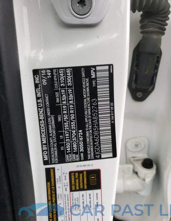 4JGDA6DB5HA852763# 12