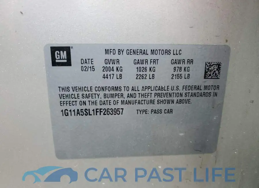 1G11A5SL1FF263957# 12
