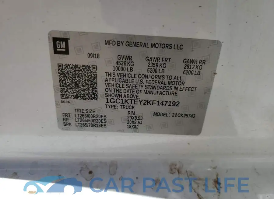 1GC1KTEY2KF147192# 12