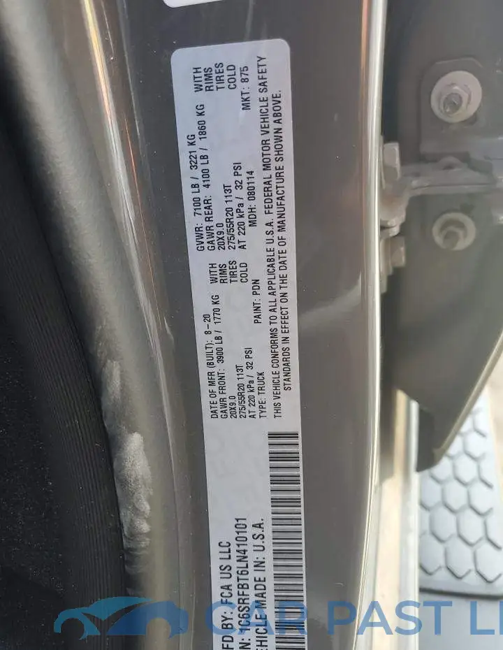 1C6SRFBT6LN410101# 12