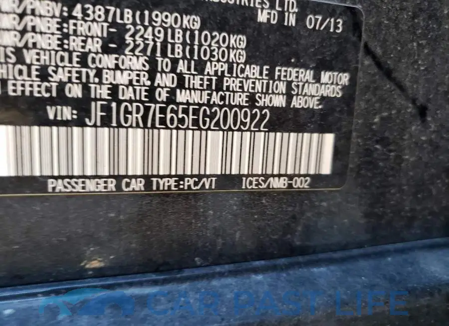 JF1GR7E65EG200922# 12