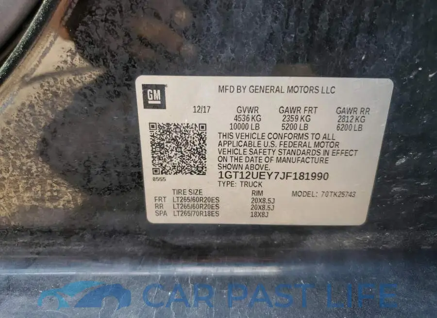 1GT12UEY7JF181990# 12