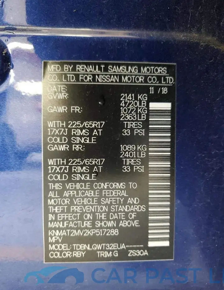 KNMAT2MV2KP517288# 13