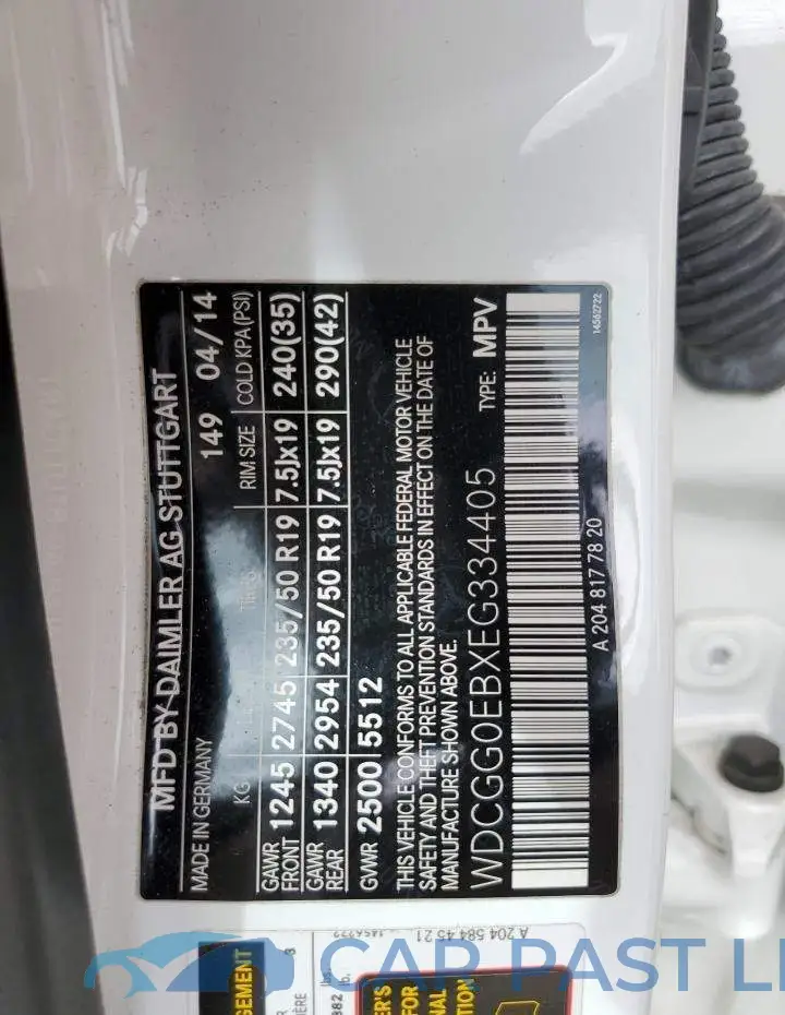 WDCGG0EBXEG334405# 13
