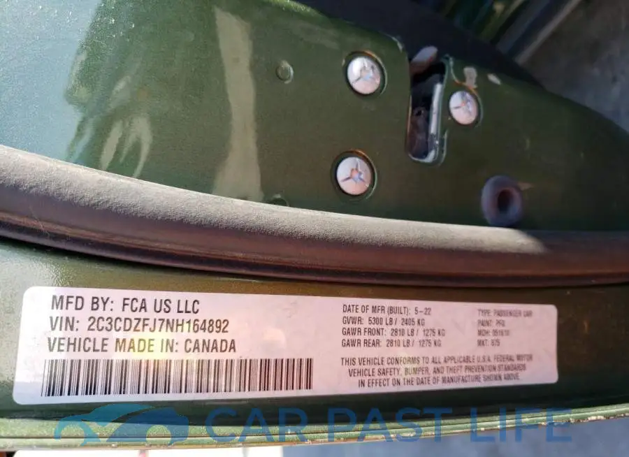 2C3CDZFJ7NH164892# 12
