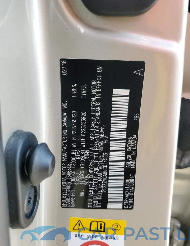 2T2ZZMCA8GC014555# 12