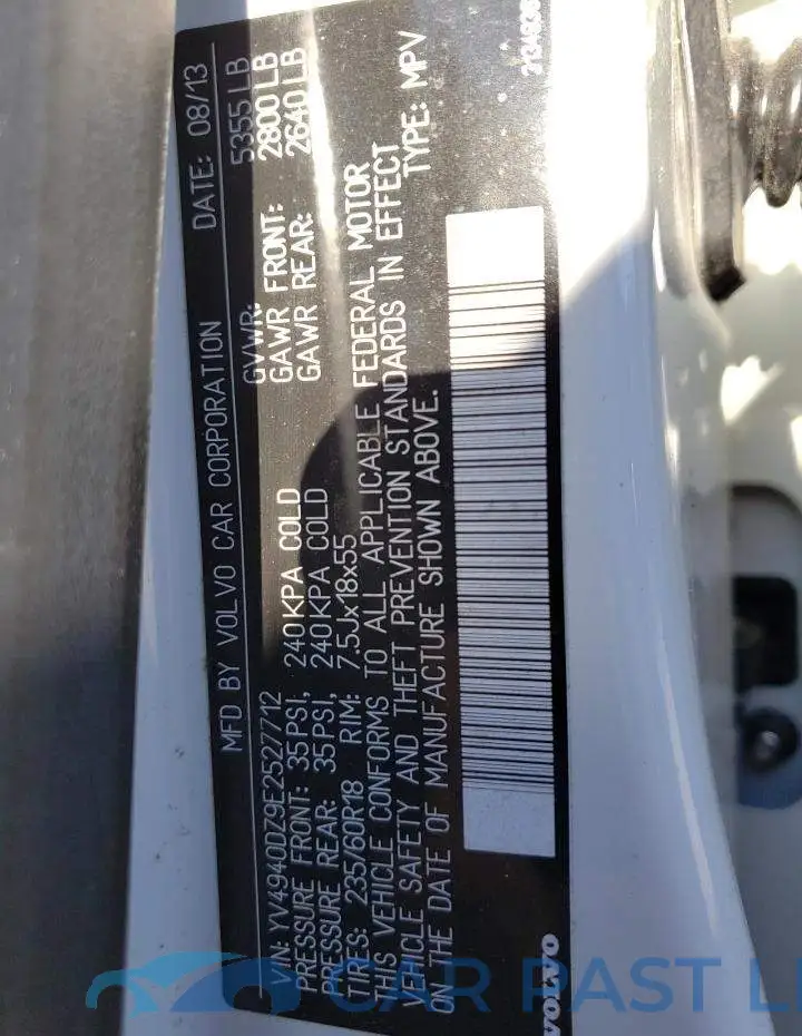 YV4940DZ9E2527712# 14