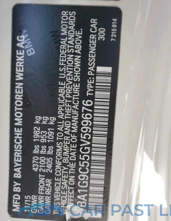 WBA1G9C55GV599676# 12