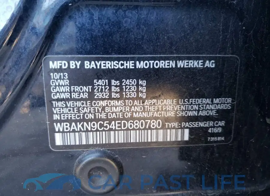WBAKN9C54ED680780# 12