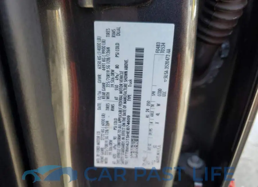1FT8W4DT5HEB74609# 12