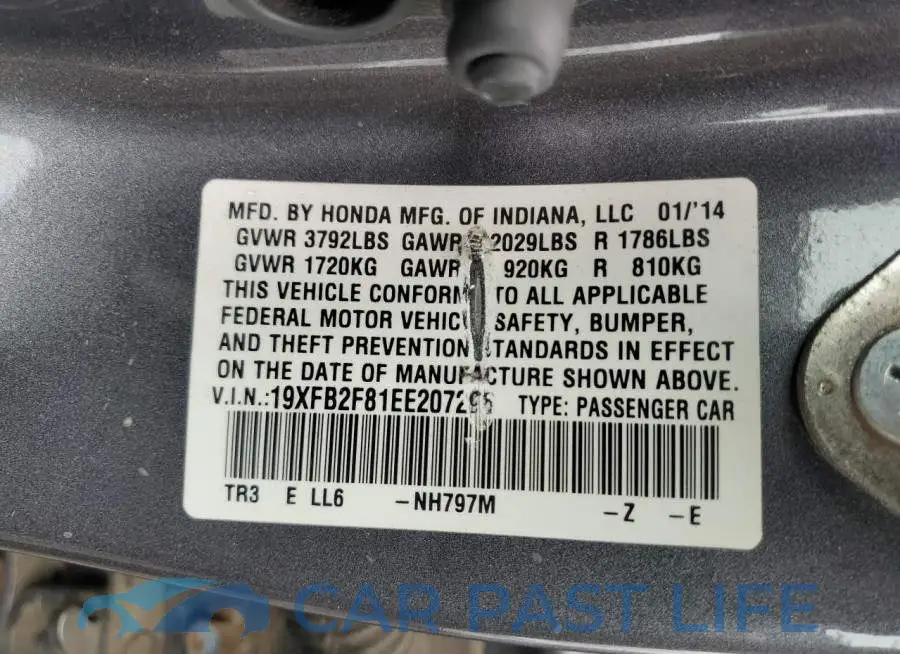 19XFB2F81EE207296# 12