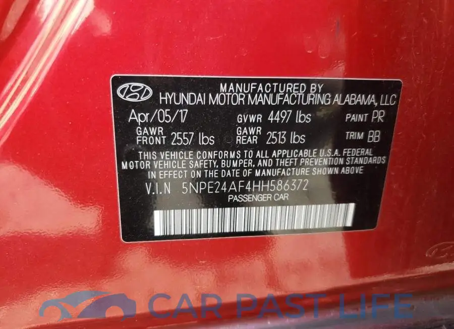 5NPE24AF4HH586372# 12