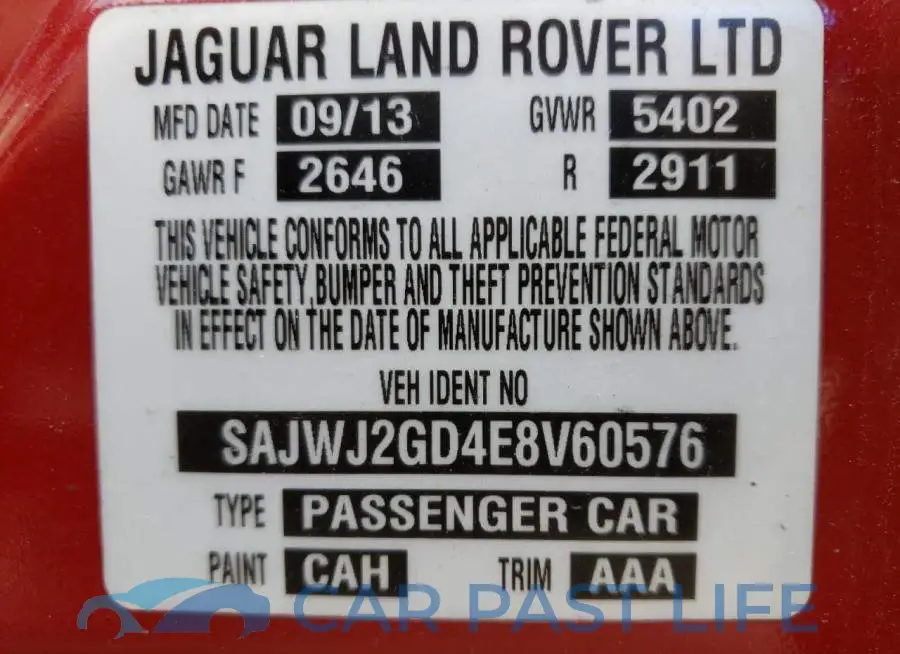 SAJWJ2GD4E8V60576# 12