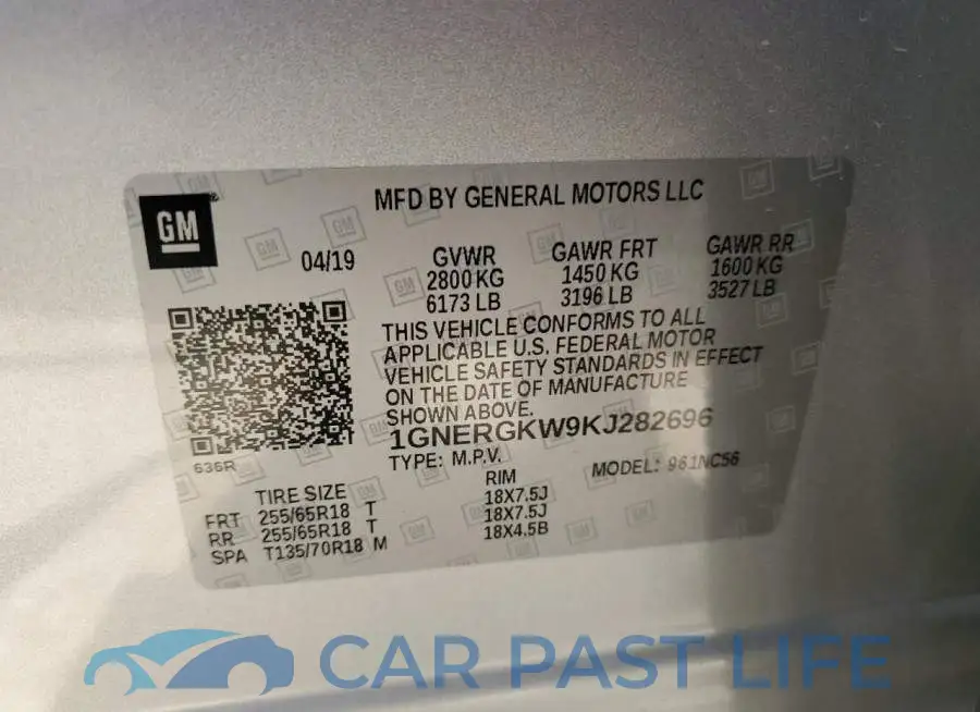 1GNERGKW9KJ282696# 13