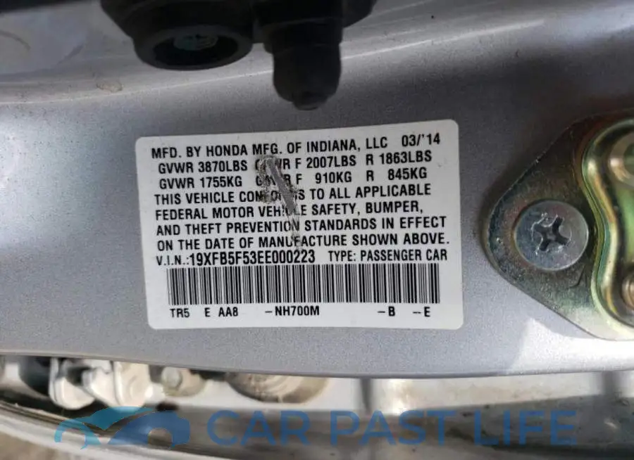 19XFB5F53EE000223# 12