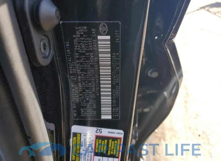 4T1G11AK8PU089719# 12