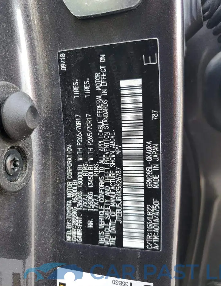 JTEBU5JR4K5626787# 13