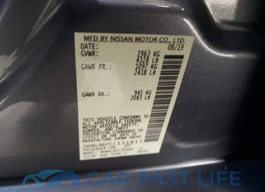 1N4BL4BV7LC151815# 13
