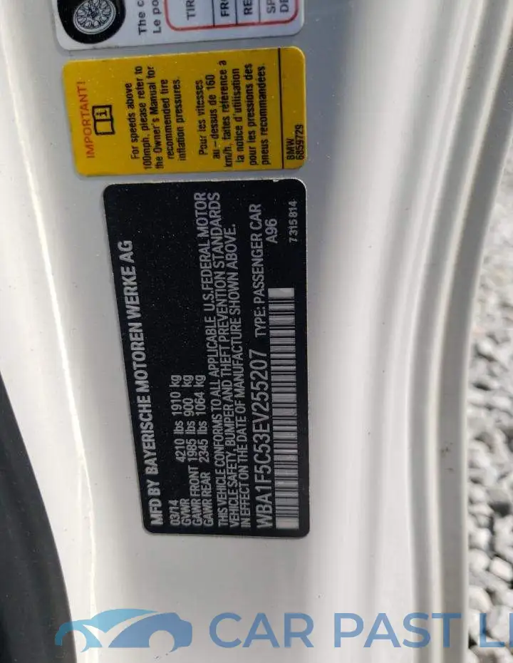 WBA1F5C53EV255207# 12