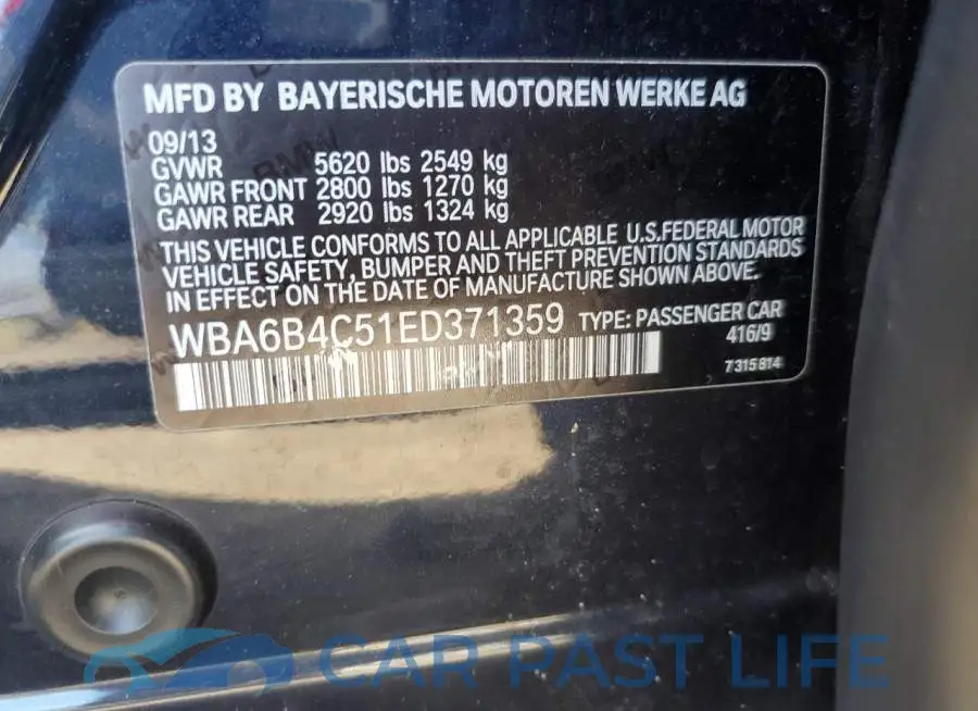 WBA6B4C51ED371359# 12