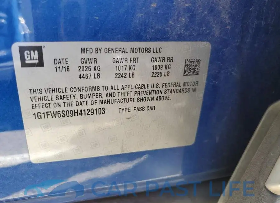 1G1FW6S09H4129103# 12