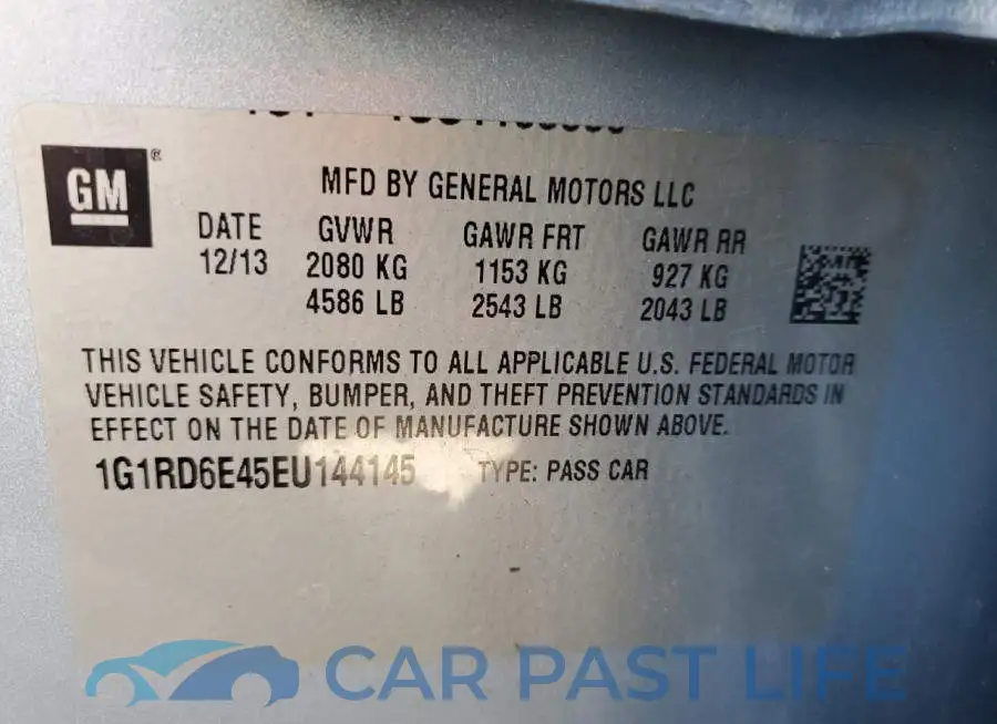 1G1RD6E45EU144145# 12