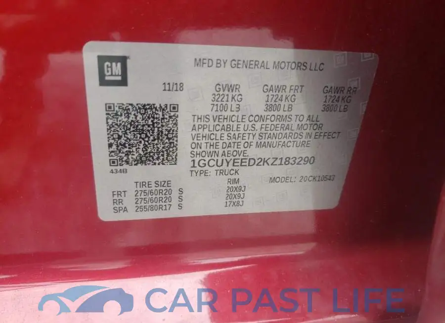 1GCUYEED2KZ183290# 12