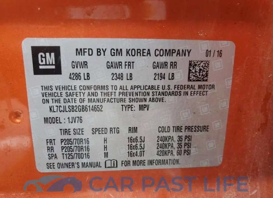 KL7CJLSB2GB614652# 13