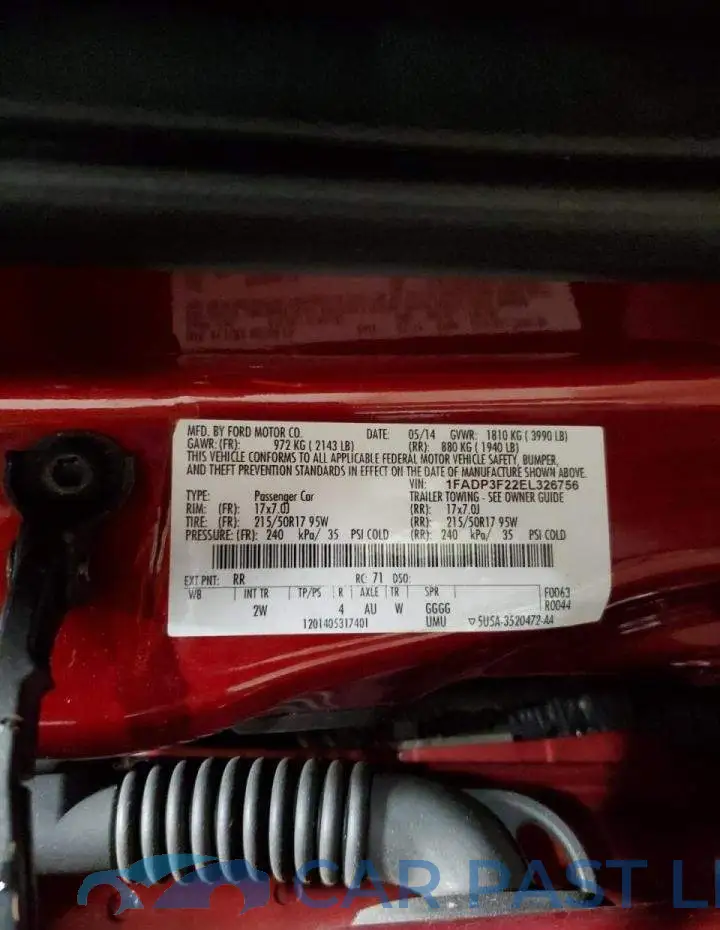 1FADP3F22EL326756# 12