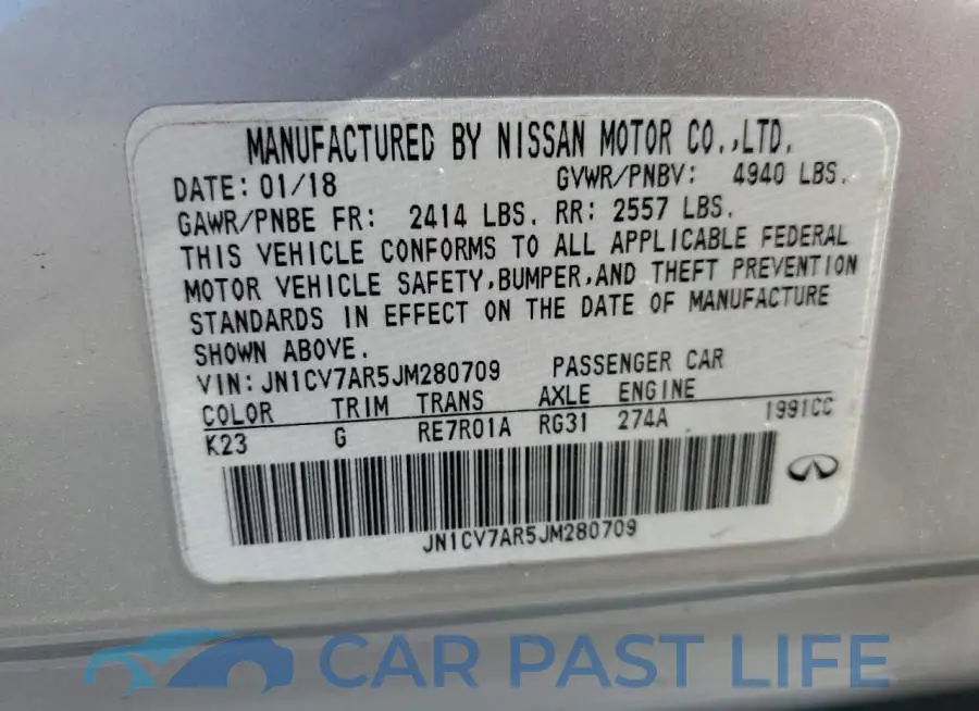 JN1CV7AR5JM280709# 12