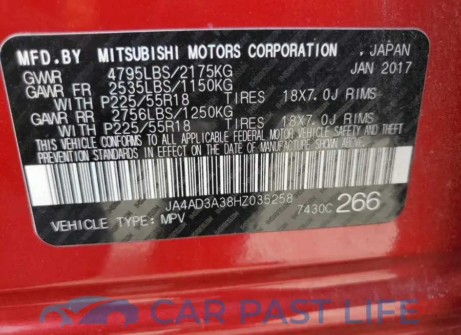 JA4AD3A38HZ035258# 12