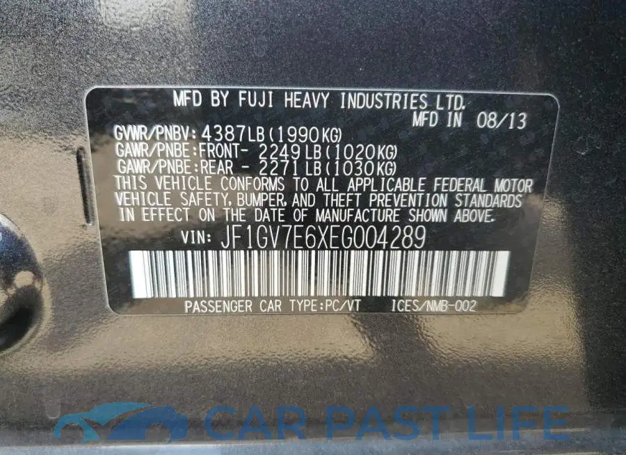 JF1GV7E6XEG004289# 13