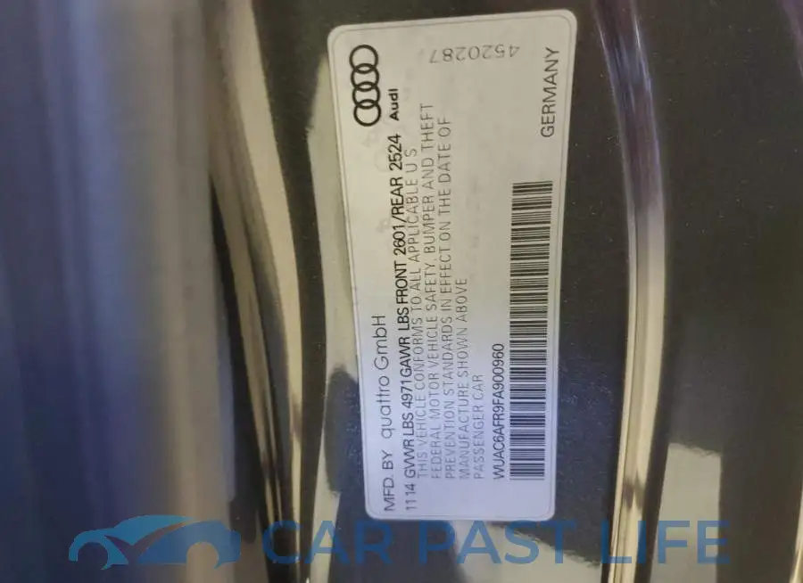WUAC6AFR9FA900960# 12