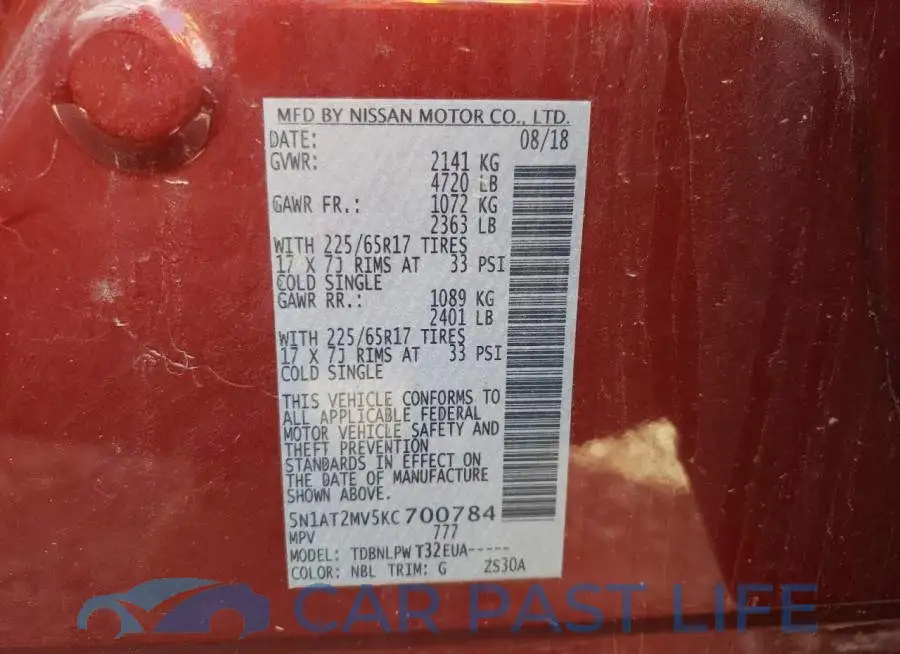 5N1AT2MV5KC700784# 13