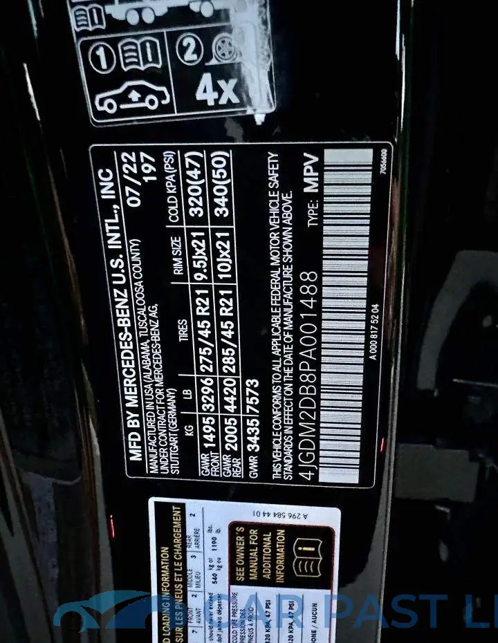 4JGDM2DB8PA001488# 10