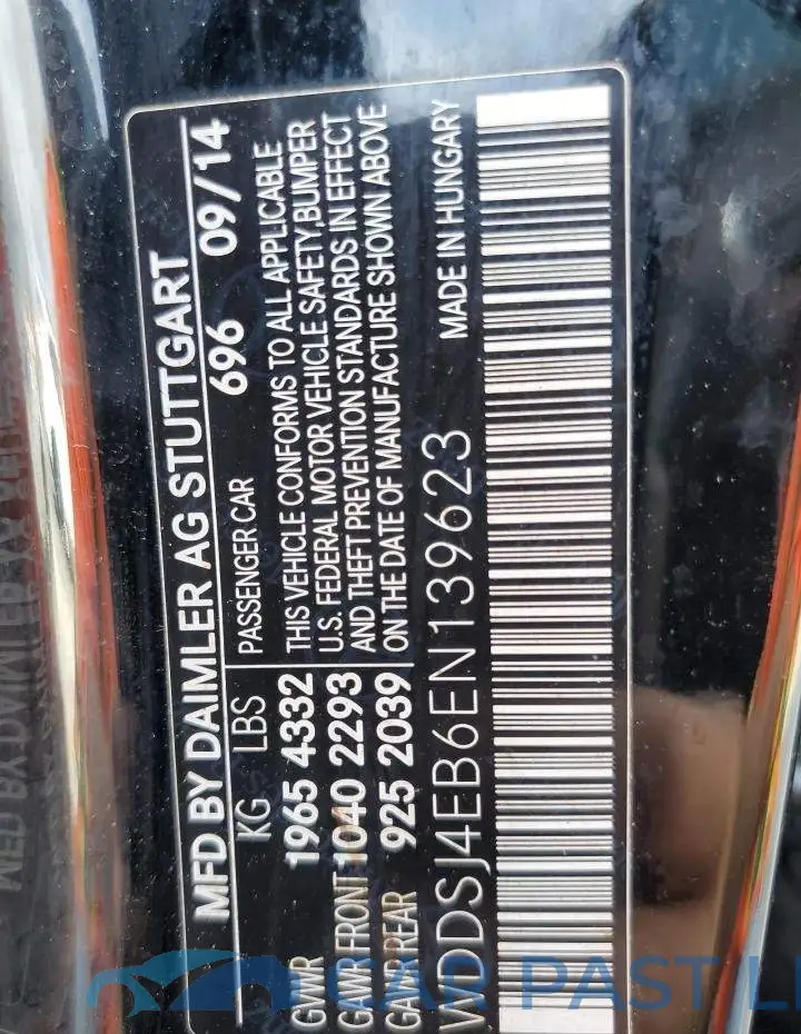 WDDSJ4EB6EN139623# 12