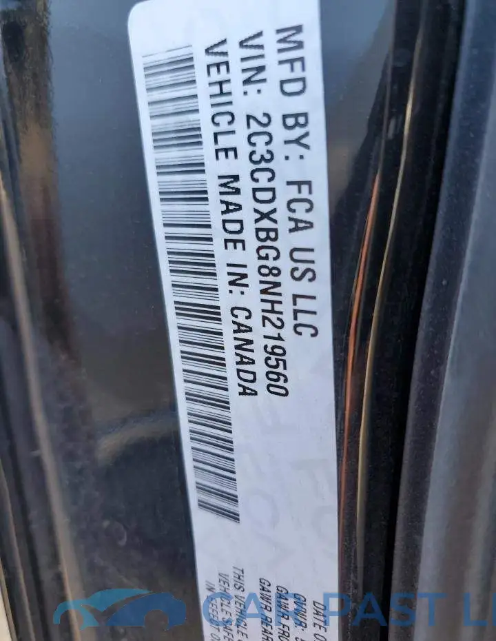 2C3CDXBG8NH219560# 12