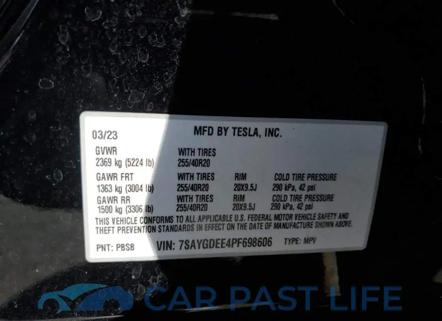 7SAYGDEE4PF698606# 12