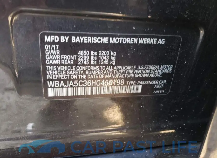 WBAJA5C36HG456198# 12