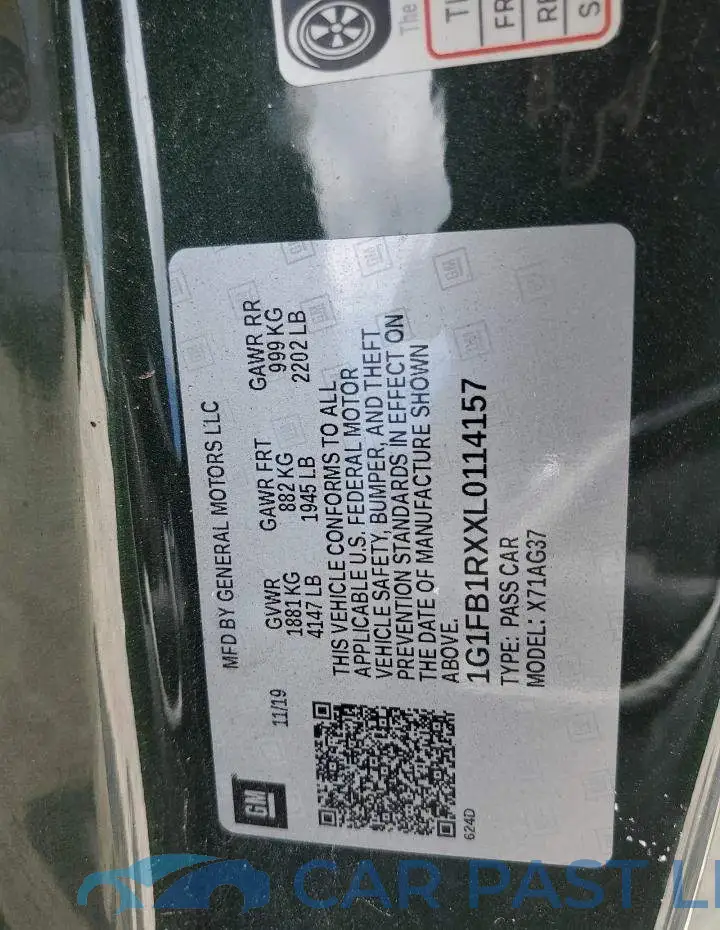 1G1FB1RXXL0114157# 12
