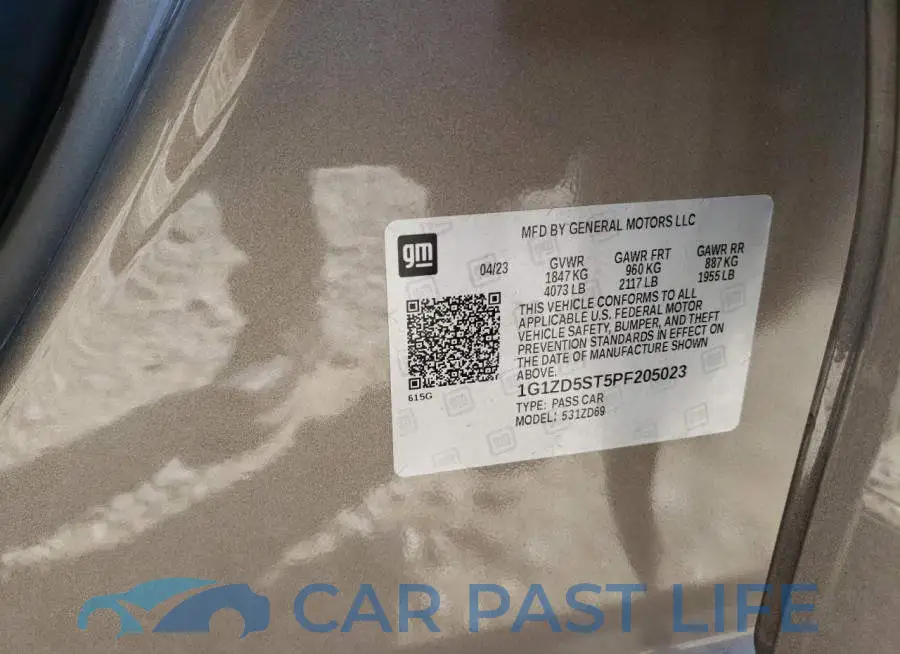 1G1ZD5ST5PF205023# 12
