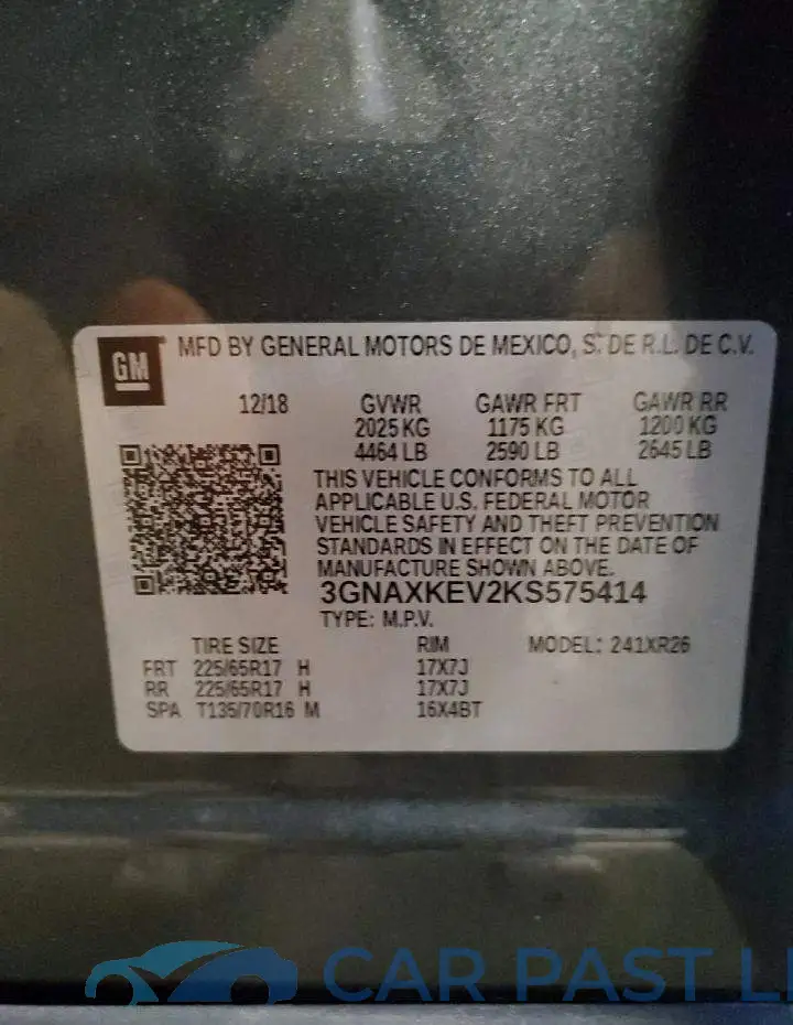 3GNAXKEV2KS575414# 13