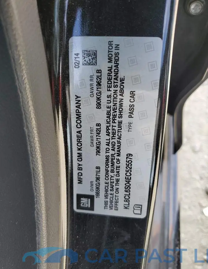 KL8CL6S04EC525579# 12