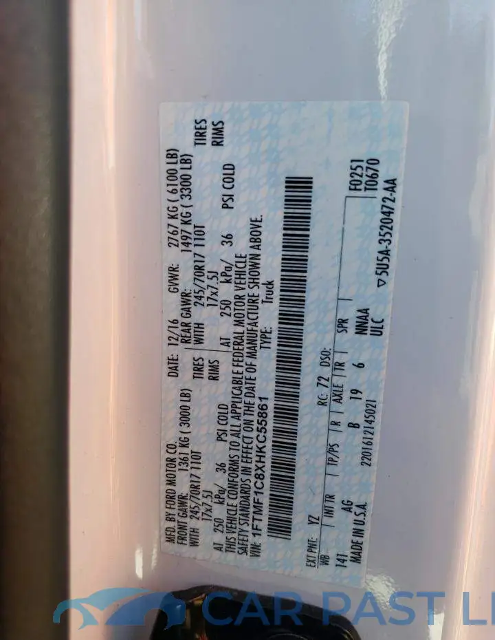 1FTMF1C8XHKC55861# 12