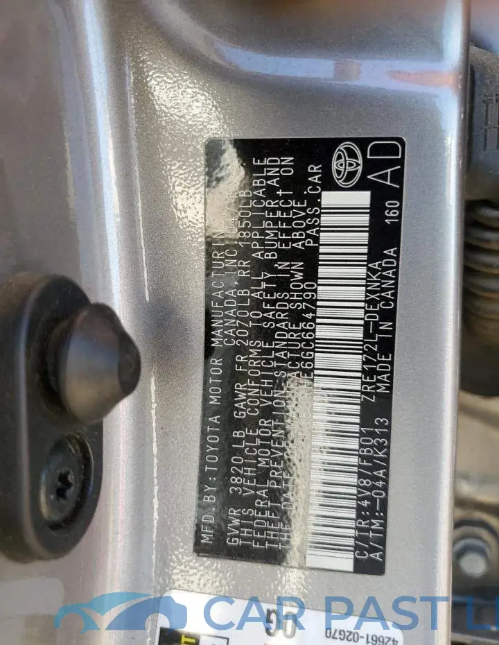 2T1BURHE6GC664790# 13
