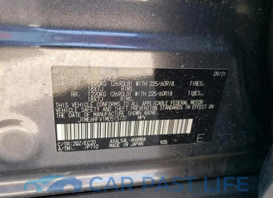 JTME6RFV1MD515731# 13