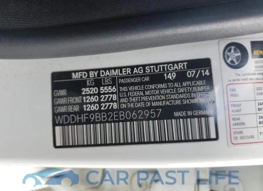 WDDHF9BB2EB062957# 12