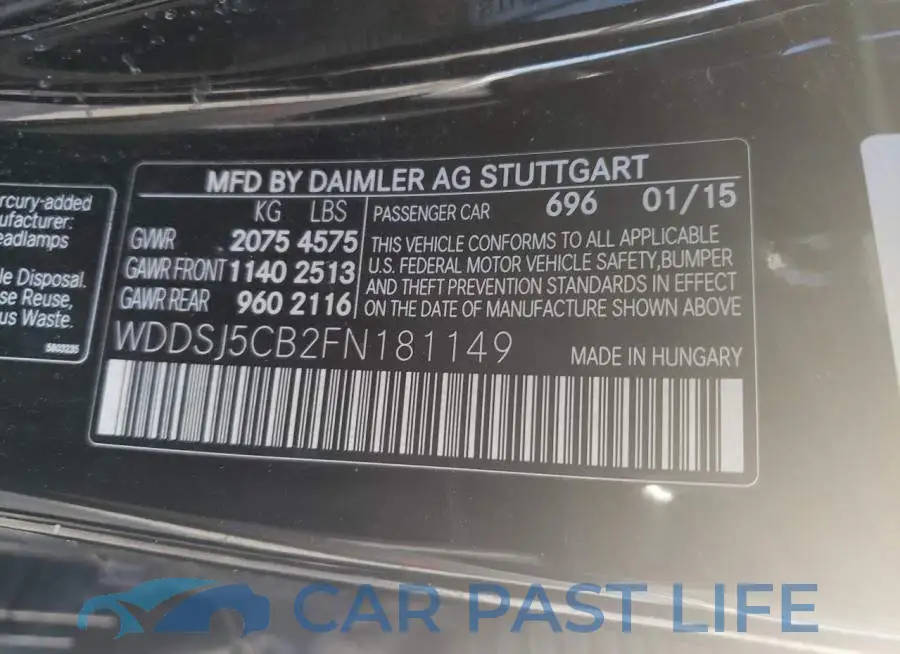 WDDSJ5CB2FN181149# 12