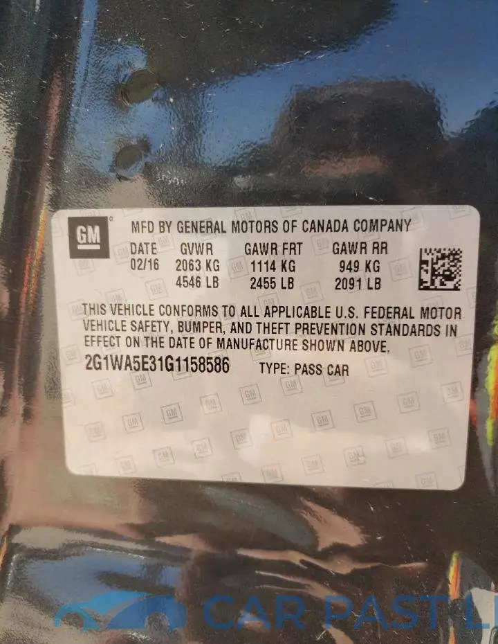 2G1WA5E31G1158586# 12