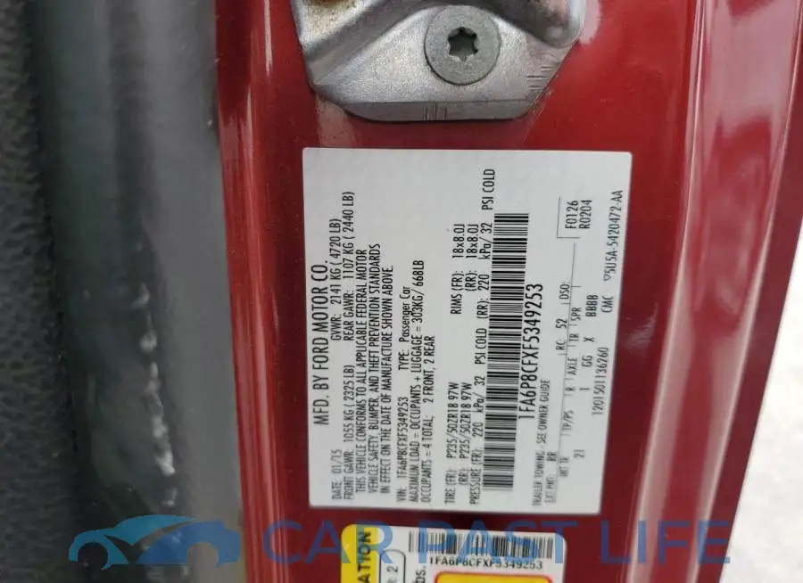 1FA6P8CFXF5349253# 13
